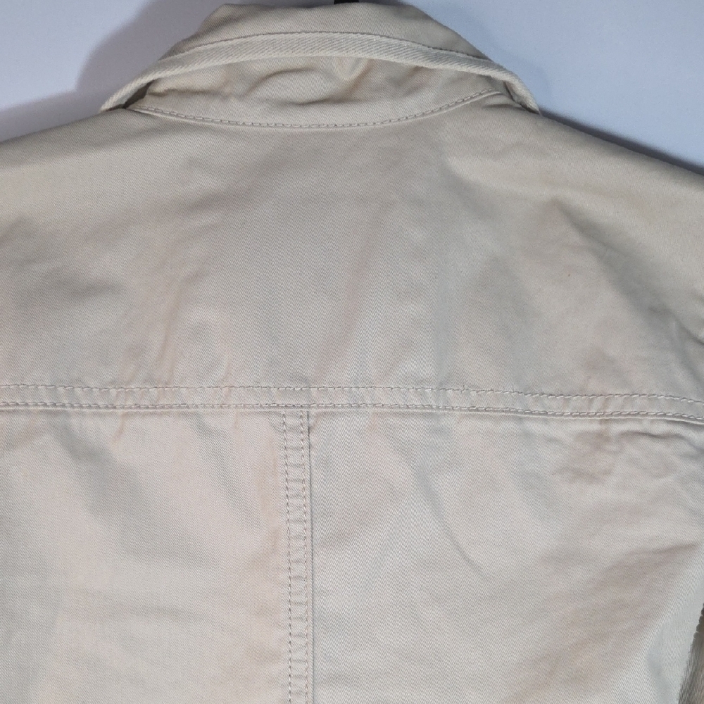 J. Crew Women's Utility Jacket in Cream with Gold Accents - Picture 5 of 11